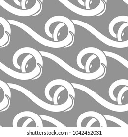 Abstract seamless pattern for textile, fabrics or wallpapers. Gray and white background