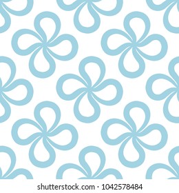 Abstract seamless pattern for textile, fabrics or wallpapers. Blue and white background