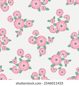 Abstract seamless pattern.  The texture is richly decorated with floral ornaments on a light background.  Decorative elements for textiles, book covers, print.
