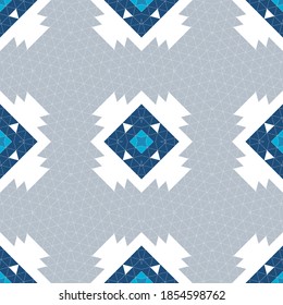 Abstract seamless pattern with texture of triangles. Strict geometric structure of the picture. Stock vector illustration.