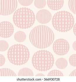 Abstract seamless pattern with textured circles. Vector illustration.