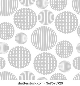 Abstract seamless pattern with textured circles. Vector illustration.