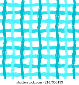 Abstract seamless pattern with thin colorful transparent intersecting lines. Scottish cage. Vector illustration.