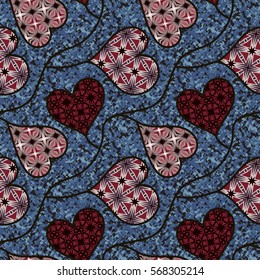Abstract seamless pattern. This pattern can be used for wallpaper, pattern fills, web page background, surface textures. Vector illustration