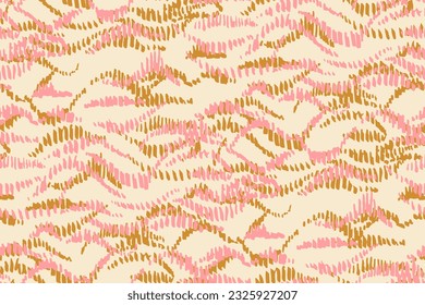 Abstract seamless pattern in thread embroidery style