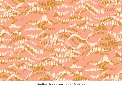 Abstract seamless pattern in thread embroidery style