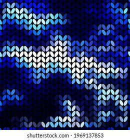 Abstract seamless pattern of threads. The texture of the material knitted from wool. Pattern for fabric design. Modern vector illustration. Decorative print.