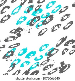 Abstract seamless pattern with tiger stains. Wild animal skin. Decorative wallpaper. 