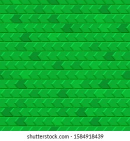 Abstract seamless pattern of tiles fitted to each other, in green colors