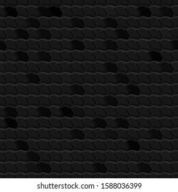 Abstract seamless pattern of tiles fitted to each other, in black and gray colors