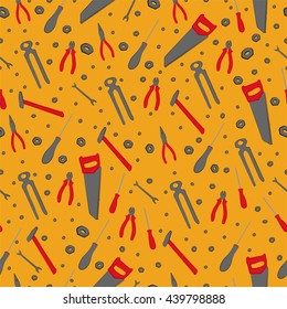 Abstract seamless pattern with tools, repair icon, background for poster, cover, card and interior design, male tools