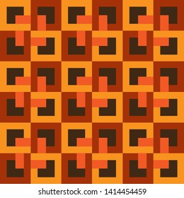Abstract seamless pattern with traditional form of patchwork or parquet and mosaic