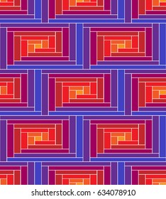 Abstract seamless pattern with traditional form of patchwork - rectangle