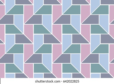 Abstract seamless pattern with traditional form of patchwork 