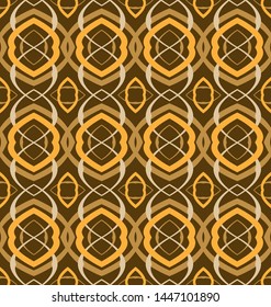 Abstract seamless pattern with  traditional ornate ornament from Asia
