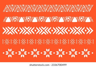 Abstract seamless pattern with traditional slavic ornaments from. Vector.
