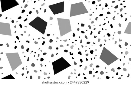 Abstract seamless pattern with trapezoid symbols. Creative leopard backdrop. Vector illustration on white background