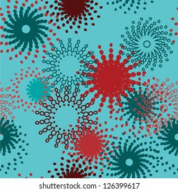 Abstract seamless pattern with trendy elements