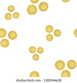 Abstract Seamless Pattern Triangle of Dots Soft yellow. Perfect for your design, textile, pattern fills, box, posters, cards, web page background etc. Pattern under the mask. Vector.