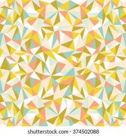Abstract seamless pattern with triangles, colorful background