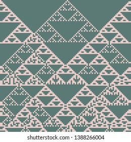 Abstract Seamless Pattern. Seamless Pattern with Triangles. generative art, ai produced, cellular automata. Vector illustration