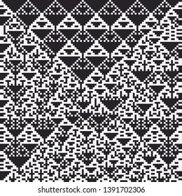 Abstract Seamless Pattern. Seamless Pattern with Triangles. generative art, ai produced, cellular automata. Vector illustration