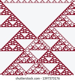 Abstract Seamless Pattern. Seamless Pattern with Triangles. generative art, ai produced, cellular automata. Vector illustration