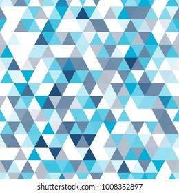 Abstract seamless pattern of triangles. Mosaic of geometric forms.