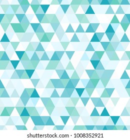 Abstract seamless pattern of triangles. Mosaic of geometric forms.