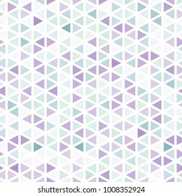 Abstract seamless pattern of triangles. Mosaic of geometric forms.