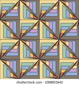 Abstract seamless pattern with triangles. Urban modern vector illustration.