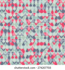 Abstract  seamless pattern with triangles. Vector illustration.