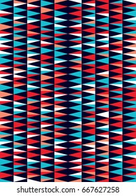 Abstract seamless pattern of triangles. Vertical orientation.