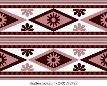 Abstract seamless pattern. Tribal pattern art. Design for background, wallpaper, illustration, fabric, clothing, carpet, textile, batik, embroidery and decorations.