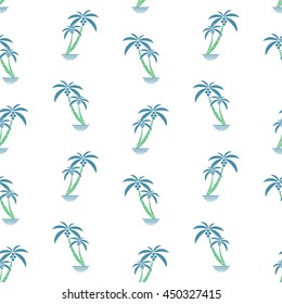 Abstract Seamless Pattern with Tropical Palm Trees. Summer Background. Endless Print Texture. Fabric Design. Wallpaper - raster