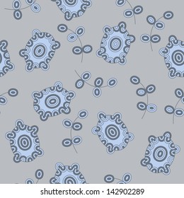 Abstract seamless pattern with turtles