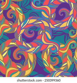 Abstract seamless pattern with twisted elements