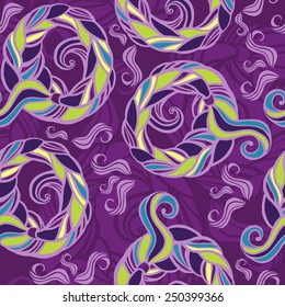 Abstract seamless pattern with twisted elements