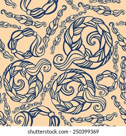 Abstract seamless pattern with twisted elements