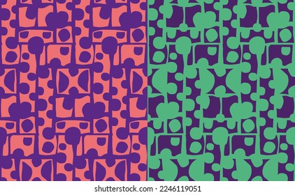 abstract seamless pattern in two color palette for all surface
