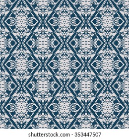 Abstract seamless pattern in two colors.
Hand drawn ornamental wallpaper or textile pattern in trendy colors, vector format.
Drop it into your swatches palette and fill your shapes with the pattern. 
