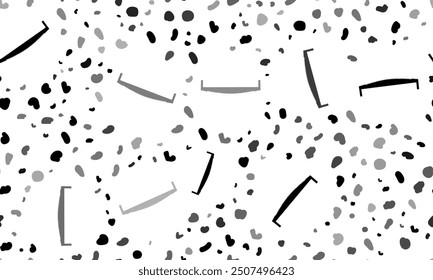Abstract seamless pattern with two-handed saws. Creative leopard backdrop. Vector illustration on white background