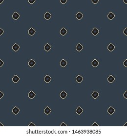 Abstract seamless pattern with abstract uneven rectangles in geometric layout. Vector illustration in shades of navy, grey, yellow and black in stylized watercolour style.
