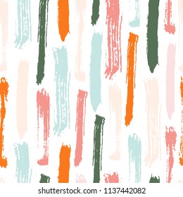 Abstract seamless pattern. Universal bright background for greeting cards, invitations. Had drawn ink and marker watercolor texture.