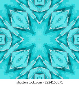 Abstract seamless pattern, use for interior,wallpaper,fabric,curtain,carpet,clothing,Batik,satin,background , illustration, Embroidery style.