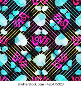 Abstract seamless pattern for valentines day