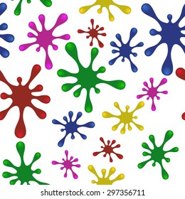 Abstract seamless pattern with various color spots. vector illustration
