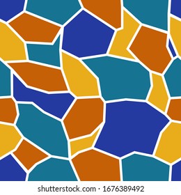 Abstract seamless pattern. Vector background, polygons, mosaic. Top colors 2020. Use for prints on clothing for children and adults, for banners, games, magazines, websites, wrapping paper