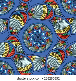 abstract seamless pattern. Vector background in bright colors