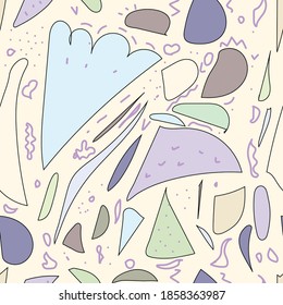 Abstract seamless pattern in vector. For creating prints, textiles, backgrounds. Abstract colorful background for any creative designs.